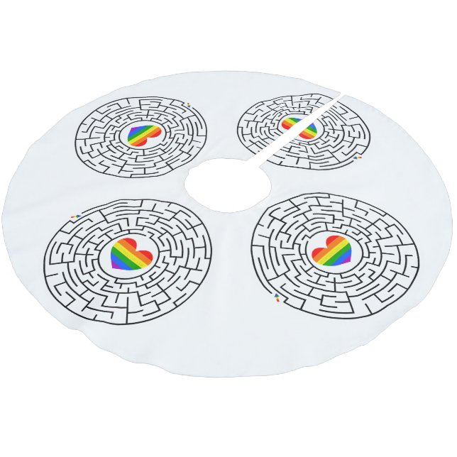 Falda Para El Árbol De Navidad De Poliéster SlipperyJoe el labyri labyri del rompecabezas de l (Angular)