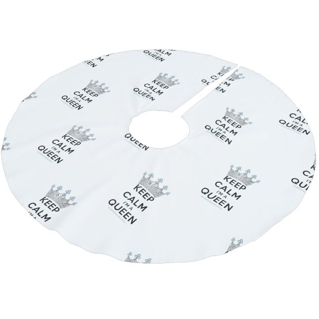 Falda Para El Árbol De Navidad De Poliéster SlipperyJoe's Keep Calm Queen Royal Crown jewels a (Angular)