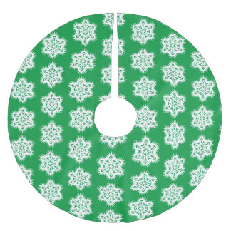 Falda Para El Árbol De Navidad De Poliéster Snowflake No. 07 - Tilado