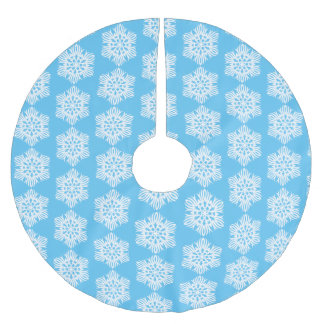 Falda Para El Árbol De Navidad De Poliéster Snowflake No. 09 - Baldosas