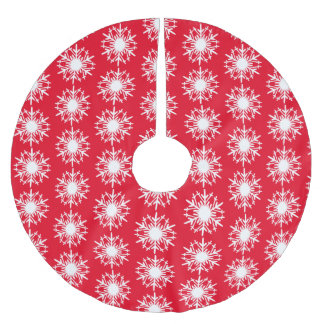 Falda Para El Árbol De Navidad De Poliéster Snowflake No. 10 - Tilado