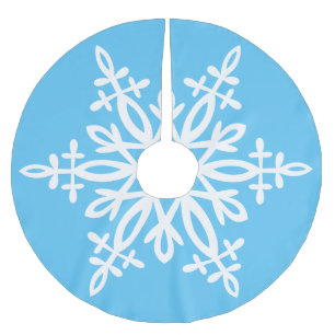 Falda Para El Árbol De Navidad De Poliéster Snowflake No. 13