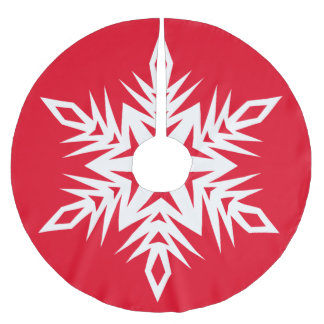 Falda Para El Árbol De Navidad De Poliéster Snowflake No. 14