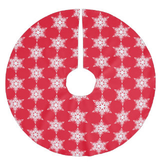 Falda Para El Árbol De Navidad De Poliéster Snowflake No. 14 - Tilado