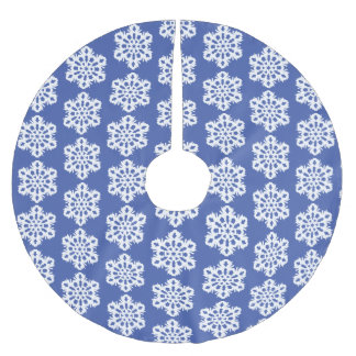 Falda Para El Árbol De Navidad De Poliéster Snowflake No. 16 - Tilado