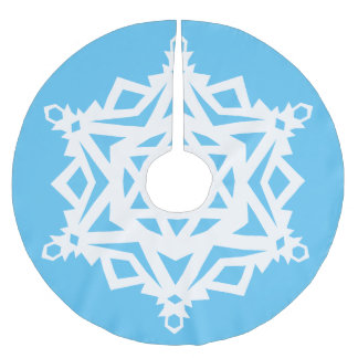 Falda Para El Árbol De Navidad De Poliéster Snowflake No. 17