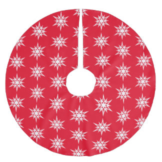 Falda Para El Árbol De Navidad De Poliéster Snowflake No. 18 - Tilado