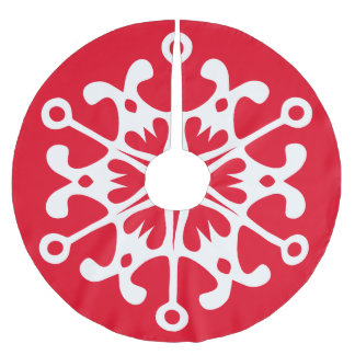Falda Para El Árbol De Navidad De Poliéster Snowflake No. 2