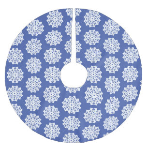 Falda Para El Árbol De Navidad De Poliéster Snowflake No. 20 - Tilado