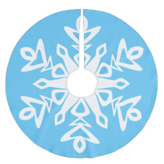 Falda Para El Árbol De Navidad De Poliéster Snowflake No. 21