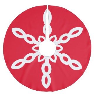 Falda Para El Árbol De Navidad De Poliéster Snowflake No. 22