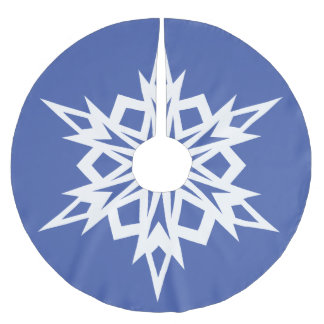 Falda Para El Árbol De Navidad De Poliéster Snowflake No. 24
