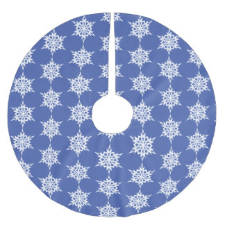 Falda Para El Árbol De Navidad De Poliéster Snowflake No. 24 - Baldosas