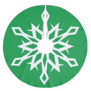 Falda Para El Árbol De Navidad De Poliéster Snowflake No. 3
