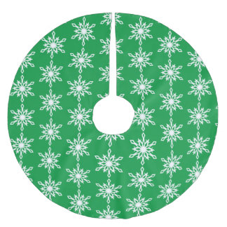Falda Para El Árbol De Navidad De Poliéster Snowflake No. 3 - Baldosas