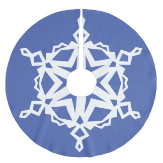 Falda Para El Árbol De Navidad De Poliéster Snowflake No. 4