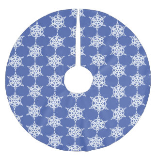 Falda Para El Árbol De Navidad De Poliéster Snowflake No. 4 - Baldosas