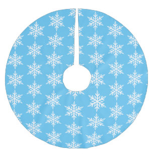 Falda Para El Árbol De Navidad De Poliéster Snowflake No. 5 - Baldosas