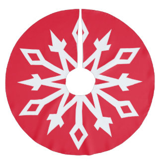 Falda Para El Árbol De Navidad De Poliéster Snowflake No. 6