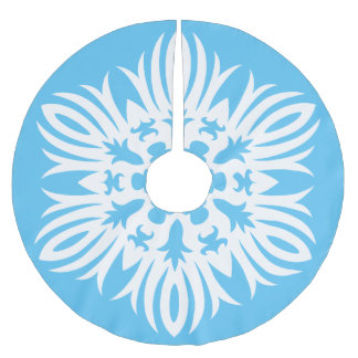 Falda Para El Árbol De Navidad De Poliéster Snowflake No. 9