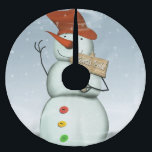 Falda Para El Árbol De Navidad De Poliéster Snowman, miembro del Polo Norte<br><div class="desc">Snowman,  miembro del Polo Norte</div>