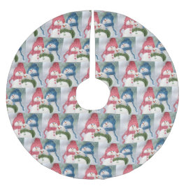 FALDA PARA EL ÁRBOL DE NAVIDAD DE POLIÉSTER SNOWMEN