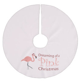 Falda Para El Árbol De Navidad De Poliéster Soñando con Navidades rosados - Falda de árbol