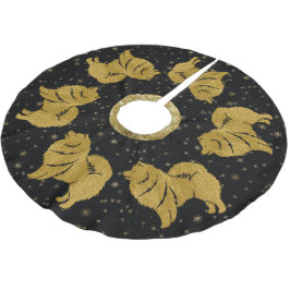 Falda Para El Árbol De Navidad De Poliéster SPARKLY THANG Falda de árbol de Lapphund finlandés