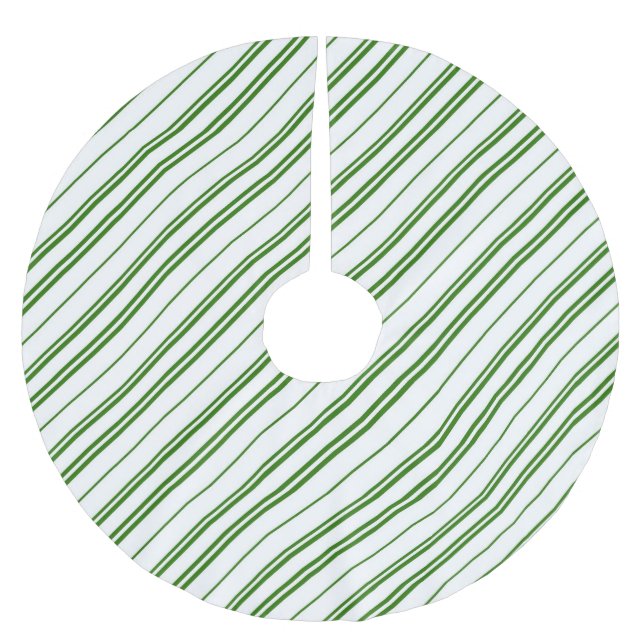 Falda Para El Árbol De Navidad De Poliéster Spearmint Candy Cane Christmas Stripes (Anverso)