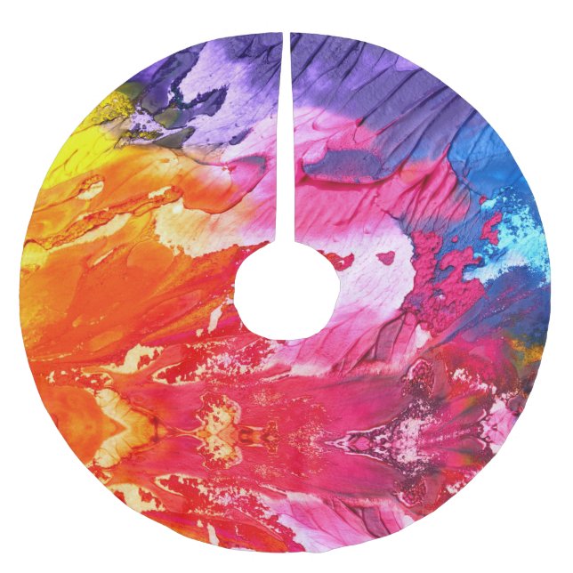 Falda Para El Árbol De Navidad De Poliéster Splash (Anverso)