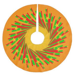Falda Para El Árbol De Navidad De Poliéster Star Circle Rays yo + tu trasero. e ideas