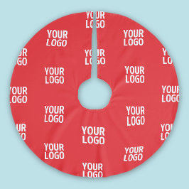 Falda Para El Árbol De Navidad De Poliéster Su logotipo o cualquier imagen o diseño automática