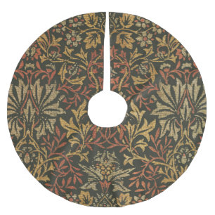 Falda Para El Árbol De Navidad De Poliéster Tapiz del jardín de flores de William Morris
