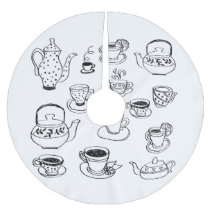 Falda Para El Árbol De Navidad De Poliéster Té