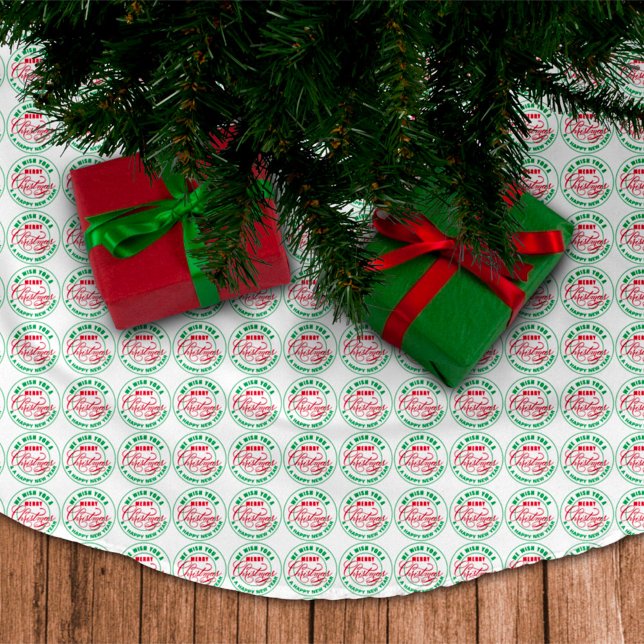 Falda Para El Árbol De Navidad De Poliéster Te Deseamos Una Feliz Navidad (Subido por el creador)