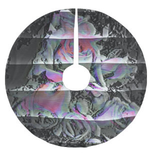 Falda Para El Árbol De Navidad De Poliéster Techno Bouquet