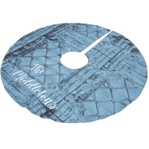 Falda Para El Árbol De Navidad De Poliéster Techo C del panel de anclaje rústico de la falda d