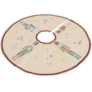 Falda Para El Árbol De Navidad De Poliéster Tema Cascanueces Acuarela Navidad