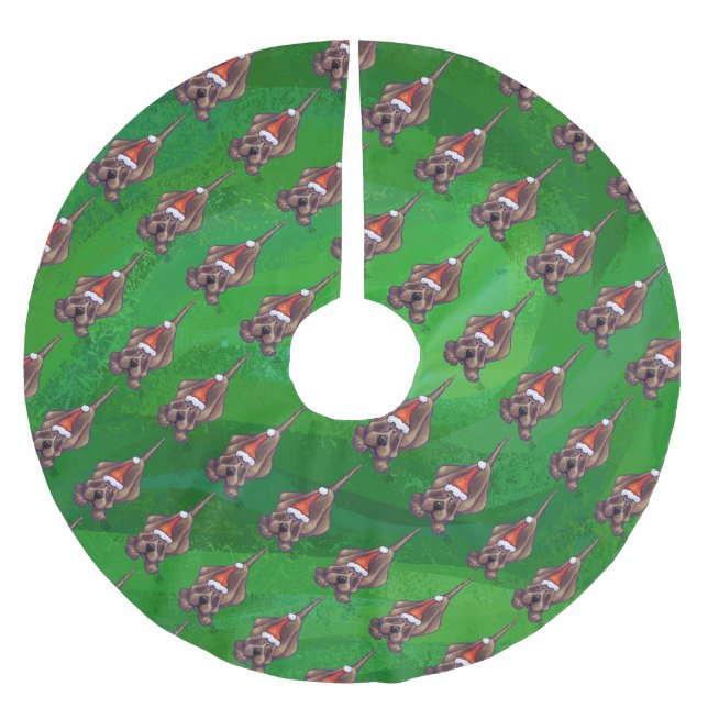 Falda Para El Árbol De Navidad De Poliéster Temp (Anverso)