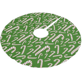 Falda Para El Árbol De Navidad De Poliéster Temporada de vacaciones Artístico Candy Cane-Green