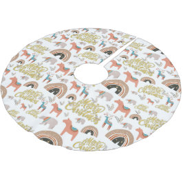 Falda Para El Árbol De Navidad De Poliéster Temporada de vacaciones de Boho