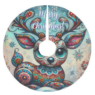 Falda Para El Árbol De Navidad De Poliéster Temporada estacional de renos de los Navidades de