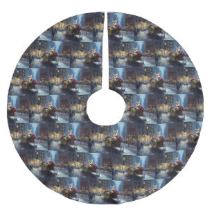 Falda Para El Árbol De Navidad De Poliéster temporada festiva de los Navidades chihuahua