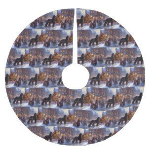 Falda Para El Árbol De Navidad De Poliéster Temporada festiva de Navidades de Cocker Spaniel