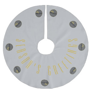 FALDA PARA EL ÁRBOL DE NAVIDAD DE POLIÉSTER TEMPORADA RECIÉN RECIÉN SILVER GRY GOLD BUSINESS L