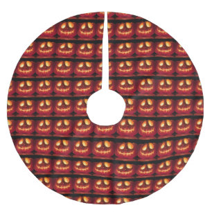 Falda Para El Árbol De Navidad De Poliéster Temporada sonriente de calabaza Halloween