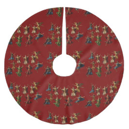 Falda Para El Árbol De Navidad De Poliéster Ten Lords Leaping The Ten Commandments Vector 