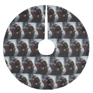 Falda Para El Árbol De Navidad De Poliéster Terranova Con Navidades festivos de Santa Claus