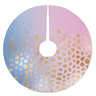 Falda Para El Árbol De Navidad De Poliéster Textura dorada: fondo abstracto degradado