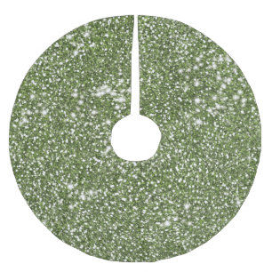 Falda Para El Árbol De Navidad De Poliéster Textura gráfica de brillo verde falso